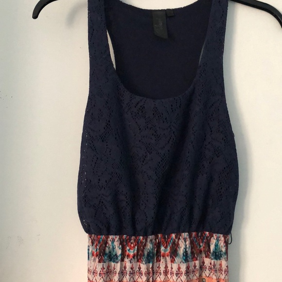 Navy and print maxi dress - Picture 4 of 4